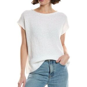 Eileen Fisher Cream Knit Top